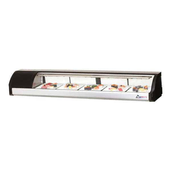 Everest Refrigeration ESC71L 71" Left Mount Countertop Refrigerated Display Sushi Case , 115 V, 1 Phase, 60 Hz