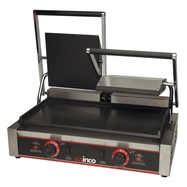 Winco ESG-2 Double Sandwich Grill with Dual 9" Flat Plates, 120V