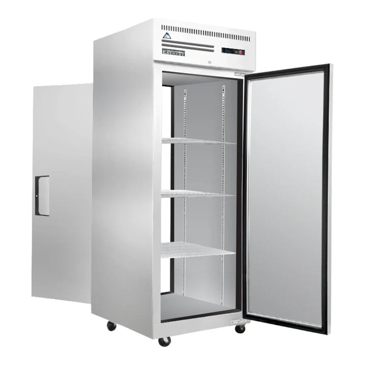 Everest Refrigeration ESPT-1S-1S 29 1/4" Top Mount Pass-Through Reach-In Refrigerator with a Solid Front and Rear Door, 115 V, 1 Phase, 60 Hz