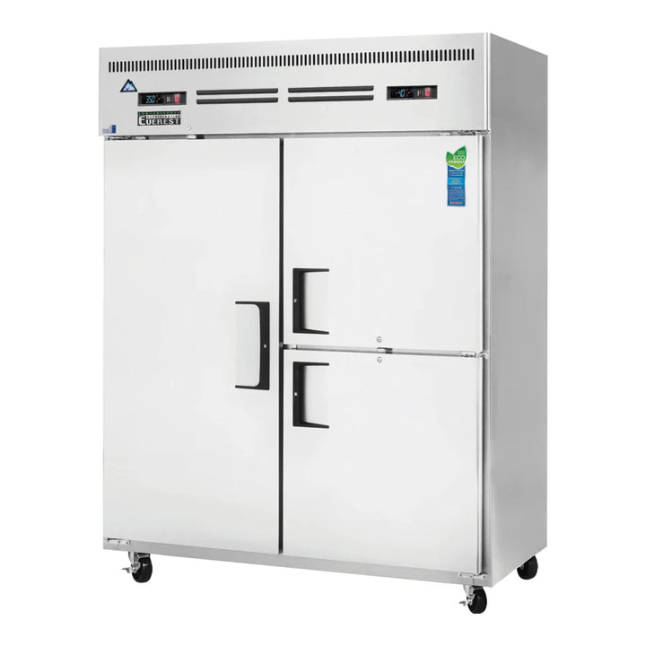 Everest Refrigeration ESWQ3 59" Top Mount Solid Door Dual Temperature Reach-In Freezer/Refrigerator, 115 V, 1 Phase, 60 Hz