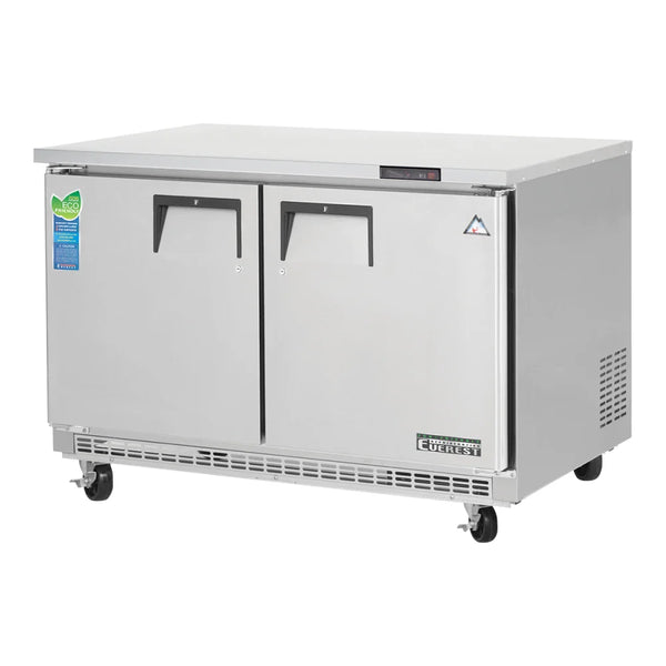 Everest Refrigeration ETBF2 47 1/2" Back Mount Solid Door Undercounter Freezer, 115 V, 1 Phase, 60 Hz