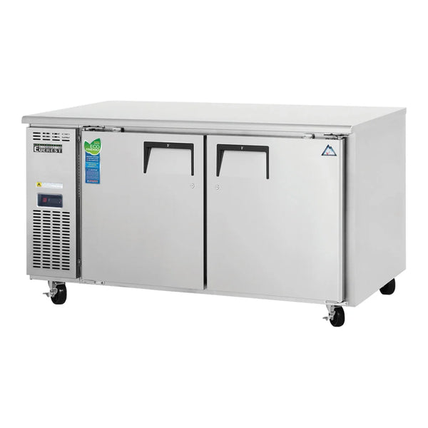 Everest Refrigeration ETWF2 59 1/4" Side Mount Solid Door Undercounter Freezer, 115 V, 1 Phase, 60 Hz