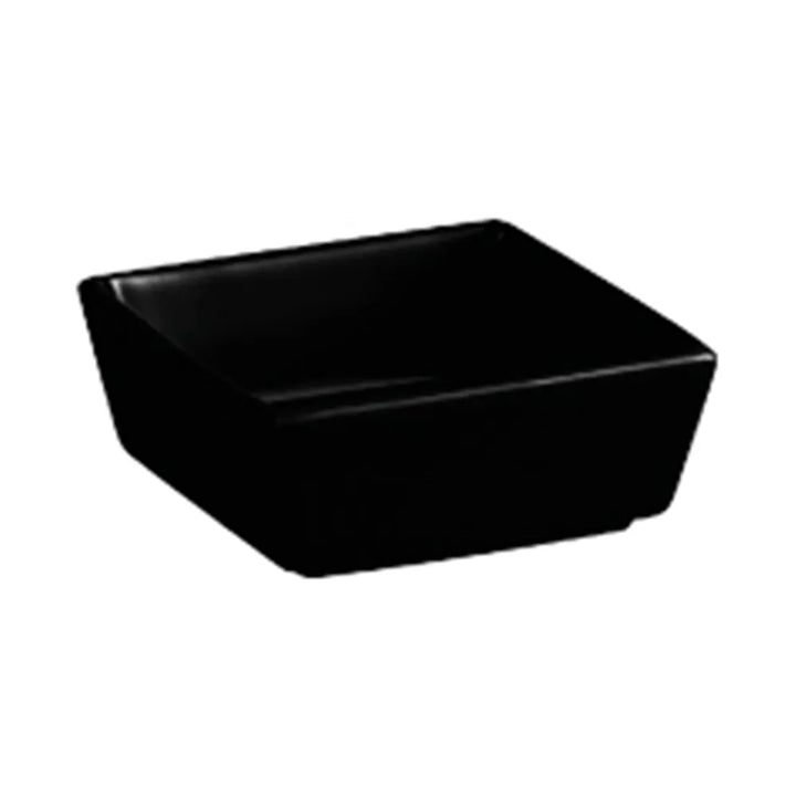 CAC China F-BW4-B Square Bowl Black 5oz 3 1/2" Case of 48 Pcs