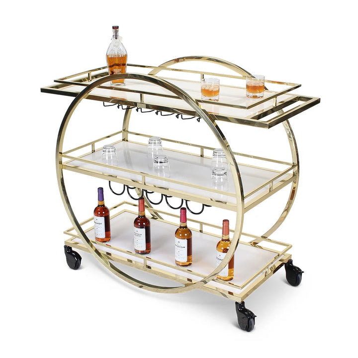 Forbes Industries F35-5575 24" Cartwheel Mixology Cart Avonite Work Surface - The Horecastore