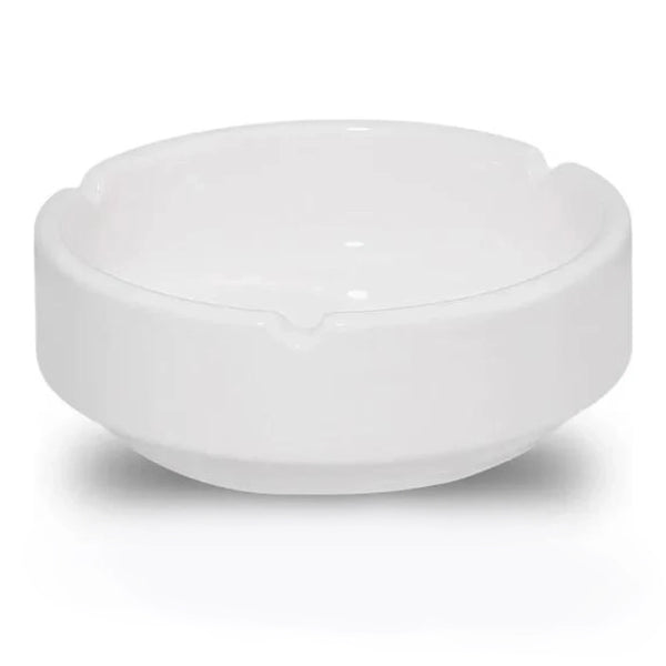 Furtino England Finesse White Round Porcelain Ashtray, Pack of 12