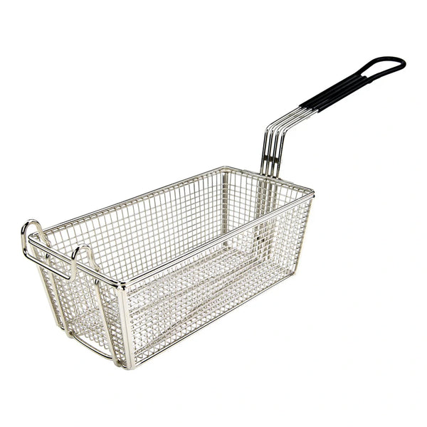 Winco FB-05 Fry Basket, 11" x 5-3/8" x 4-1/8", Black Handle