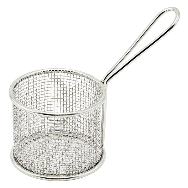 Winco FBM-32R Mini Fry Basket - Round, 3-3/4" Dia x 2-7/8"