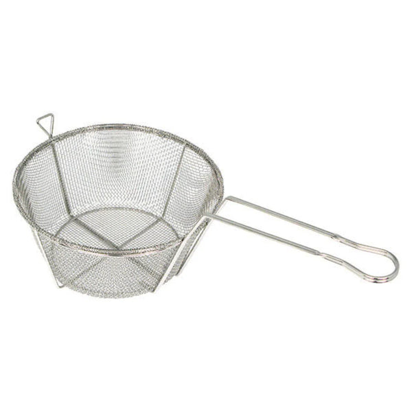 Winco FBRS-9 Fry Basket, Wire, 6 Mesh, 9-1/2"Dia x 5-3/4"H