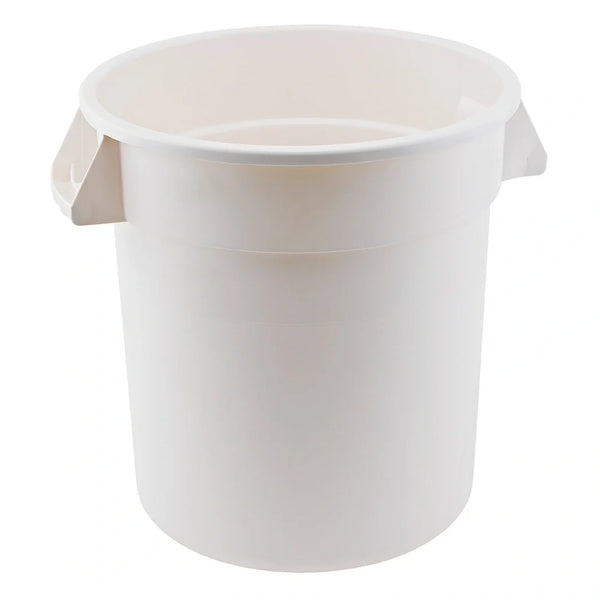 Winco FCW-20 20 Gallon White Polyethylene Round Container