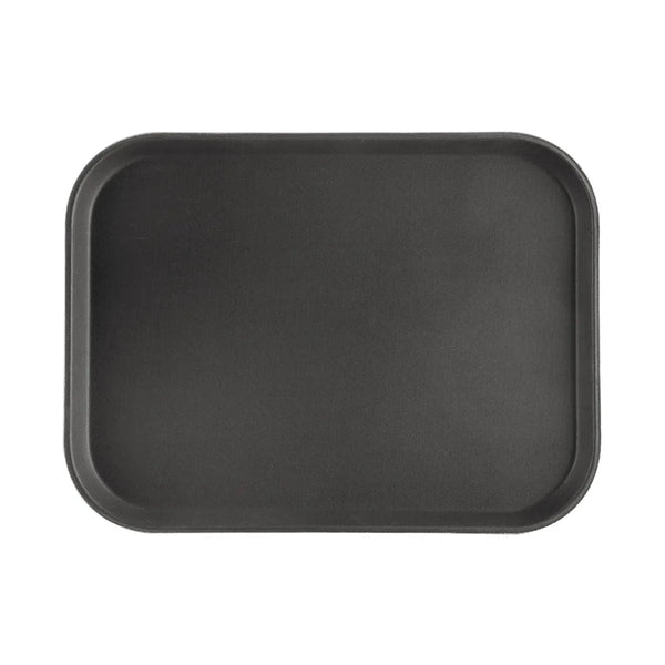 CAC China FGTD-1216BK Tray Fiberglass Rect. Black 16x12" Case of 12 Pcs