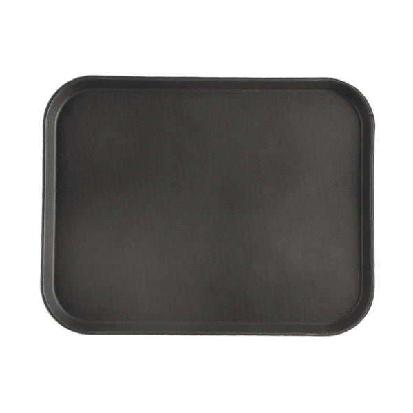 CAC China FGTD-1418BK Tray Fiberglass Rect. Black 18x14" Case of 12 Pcs