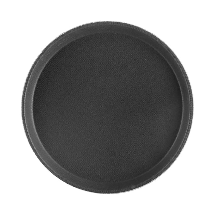 CAC China FGTR-11BK Tray Fiberglass Round Black 11"Dia Case of 12 Pcs