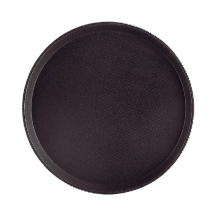 CAC China FGTR-14BK Tray Fiberglass Round Black 14"Dia Case of 12 Pcs