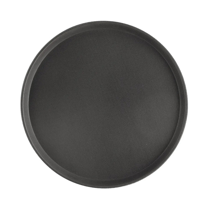 CAC China FGTR-16BK Tray Fiberglass Round Black 16"Dia Case of 12 Pcs