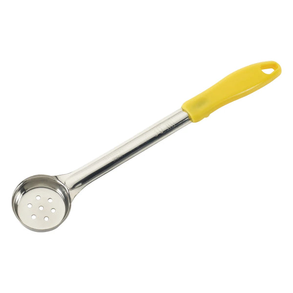 Winco FPP-1 1oz Stainless Steel Perforated Food Portioner with Yellow Handle