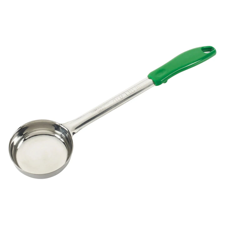 Winco FPS-4 Stainless Steel Green Solid Food Portioner, 4 oz.