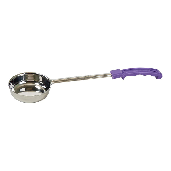 Winco FPS-6P 6 Oz Allergen Free One-Piece Solid Food Portioner with Purple Handle