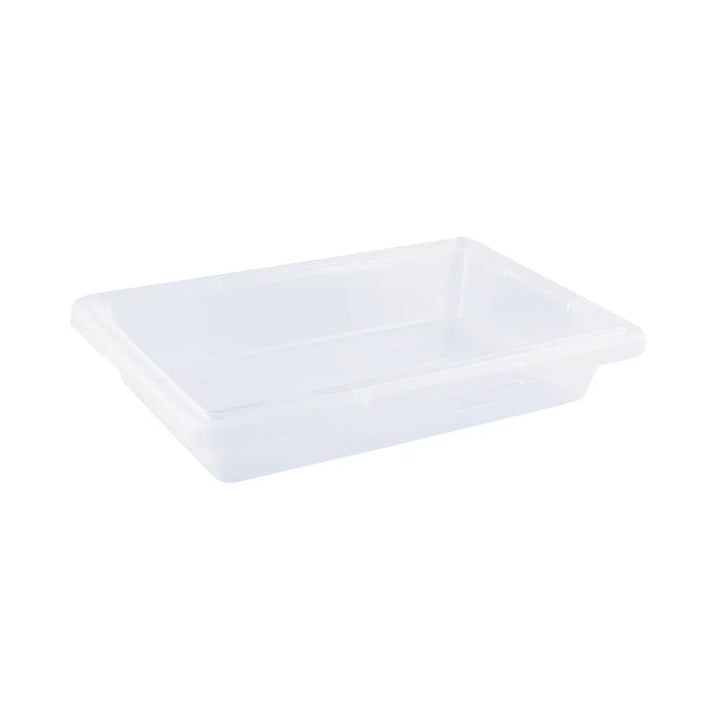 CAC China FS1H-3C Food Storage Box PC Half Size Clear 18x12x3-1/2" Case of 12 Pcs