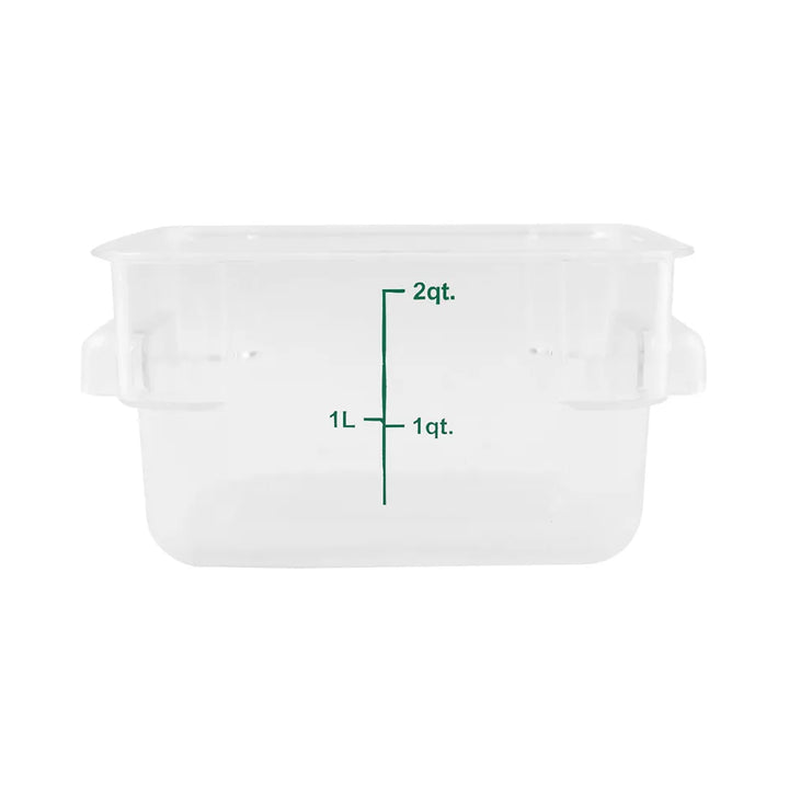 CAC China FS1P-SQ2C Food Storage Container Square PC Clear 2QT /Each