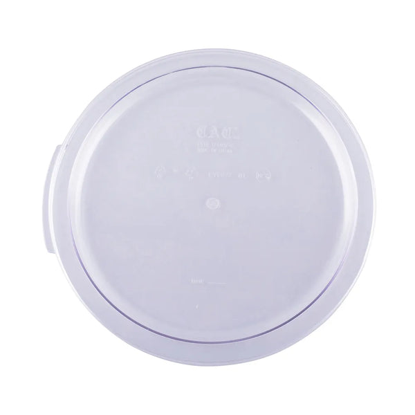 CAC China FS1R-1282CV-C Cover Food Storage Container Round PC Clear for 12QT, 18QT&22QT Case of 6 Pcs