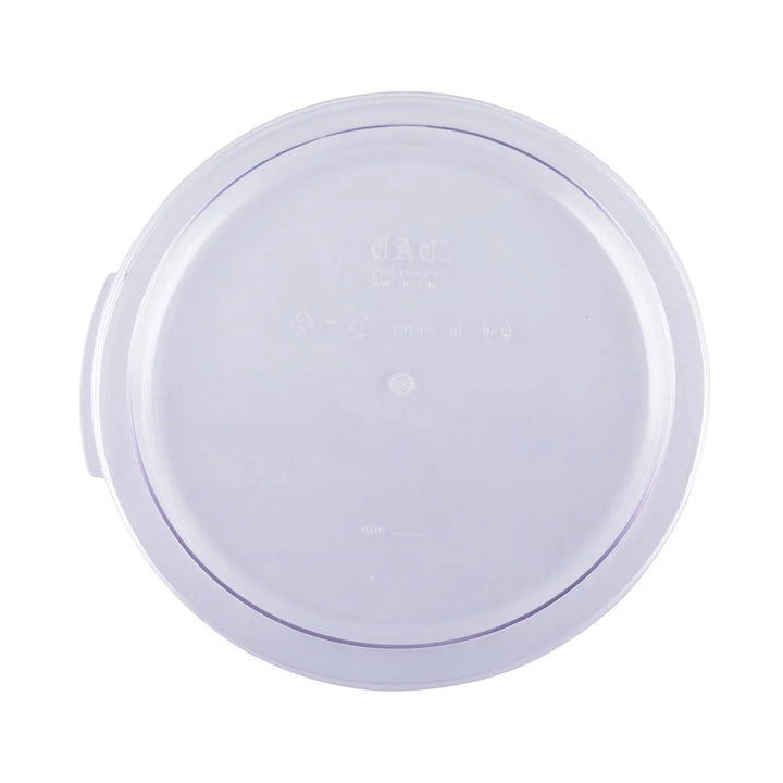 CAC China FS1R-1282CV-C Cover Food Storage Container Round PC Clear for 12QT, 18QT&22QT Case of 6 Pcs