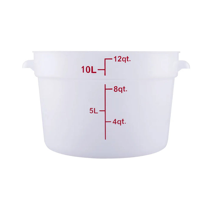 CAC China FS2P-12T Food Storage CTR. Round PP Trans. 12QT Case of 12 Pcs