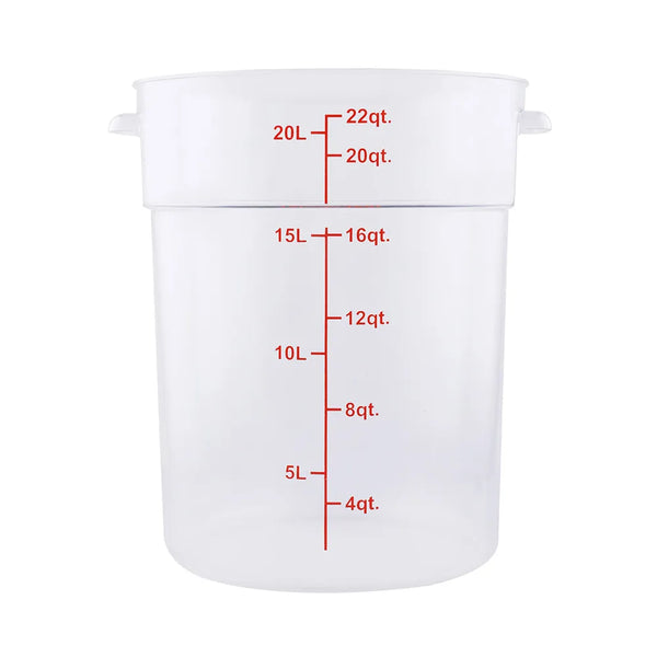 CAC China FS2P-22T Food Storage CTR. Round PP Trans. 22QT Case of 6 Pcs