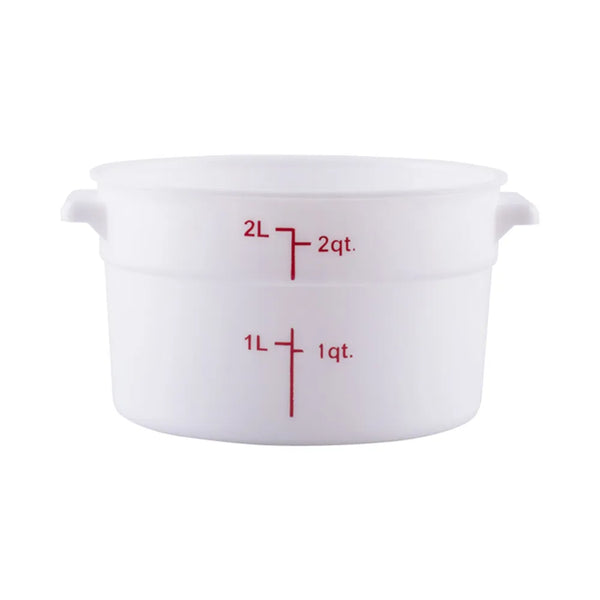 CAC China FS2P-2T Food Storage CTR. Round PP Trans. 2QT /Each