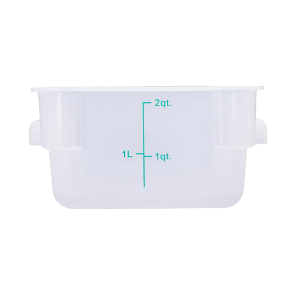 CAC China FS2P-SQ2T Food Storage CTR. Sq. PP Trans. 2QT /Each