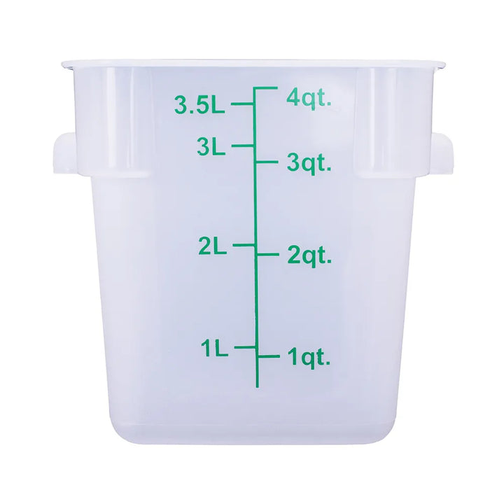 CAC China FS2P-SQ4T Food Storage CTR. Sq. PP Trans. 4QT /Each