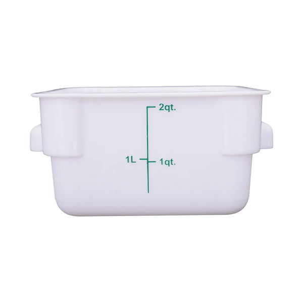 CAC China FS3P-SQ2W Food Storage Container Square PP White 2QT /Each