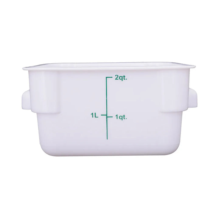 CAC China FS3P-SQ2W Food Storage Container Square PP White 2QT /Each