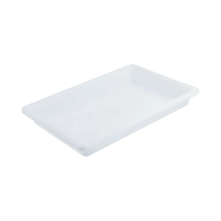 CAC China FS4F-3W Food Storage Box PE Full Size White 26x18x3" Case of 6 Pcs