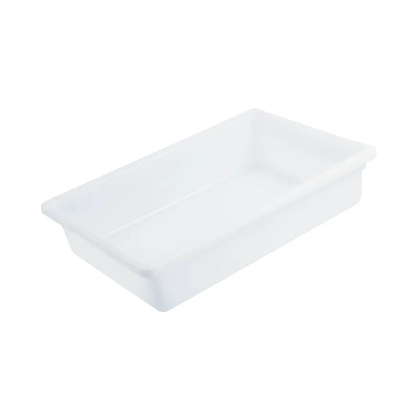 CAC China FS4F-6W Food Storage Box PE Full Size White 26x18x6" Case of 6 Pcs