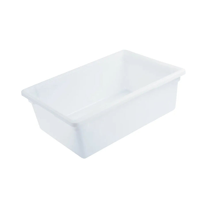 CAC China FS4F-9W Food Storage Box PE Full Size White 26x18x9" Case of 6 Pcs