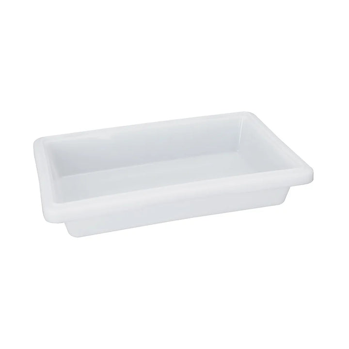 CAC China FS4H-3W Food Storage Box PE Half Size White 18x12x3" Case of 12 Pcs