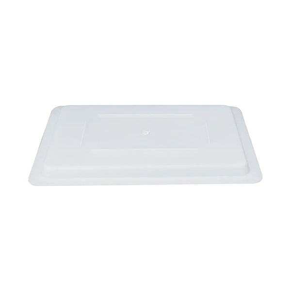 CAC China FS4H-CV-W Cover Food Storage Box PE Half Size White 18x12" Case of 6 Pcs