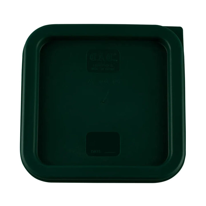 CAC China FSSQ-24CV-G Cover Food Storage Container Square Green for 2QT & 4QT Case of 12 Pcs