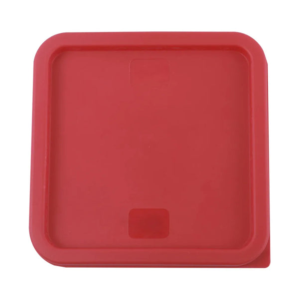 CAC China FSSQ-68CV-R Cover Food Storage Container Square Red for 6QT & 8QT Case of 12 Pcs