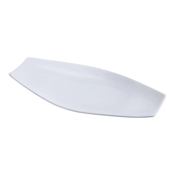 Yanco FU-808 Fuji 8" Rectangular Platter, White Porcelain - Pack of 24