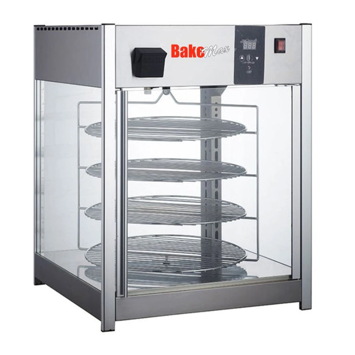 BakeMax BMPW418 25-1/2" Titan Series Pizza Warmer Display Case, Countertop, 1700 watts