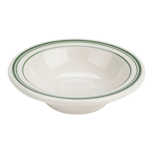 Yanco GB-10 Green Band 6.38" Grapefruit Bowl in White Ceramic, 13oz - Pack of 36