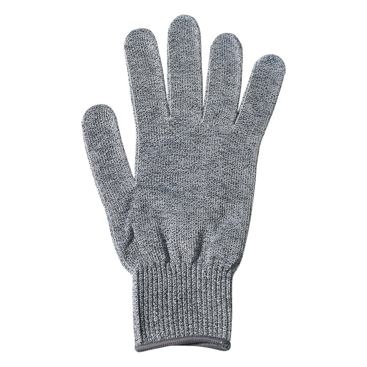 Winco GCRA-L Cut Resistant Glove, L, Antimicrobial Agent, ANSI Lvl A5, Gray, Gray Wristband