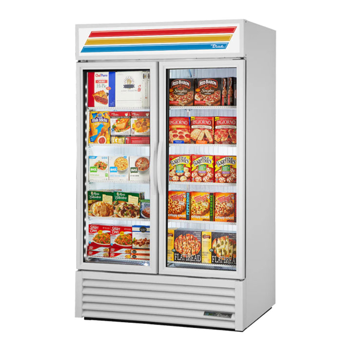 True GDM-43F-HC-TSL01 Two Section Freezer Merchandiser