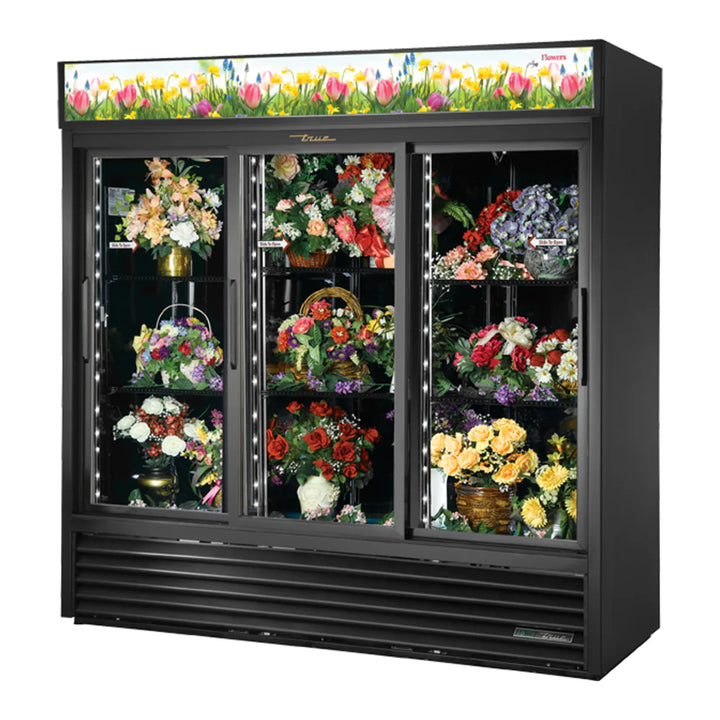 True GDM-69FC-HC-LD Three Section Floral Merchandiser