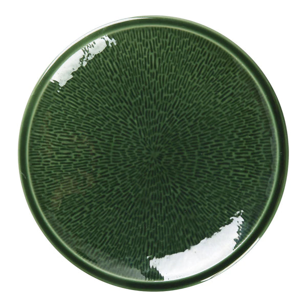 Yanco GG-110 Green Gem 10" Round Plate in Green Porcelain - Pack of 12