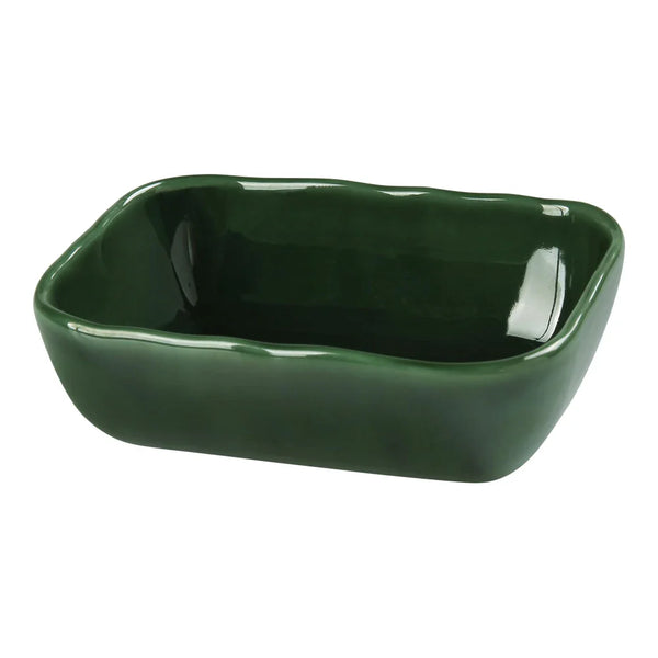 Yanco GG-303 Green Gem 3.75" Rectangular Bowl in Green Porcelain, 2oz - Pack of 36