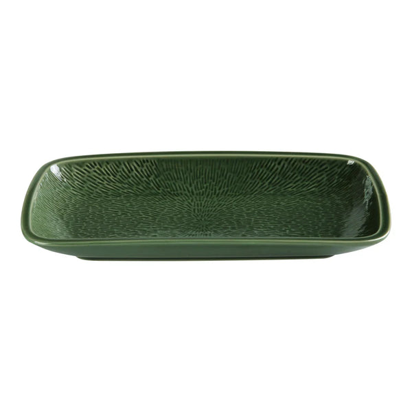 Yanco GG-510 Green Gem 10" Rectangular Plate in Green Porcelain - Pack of 36