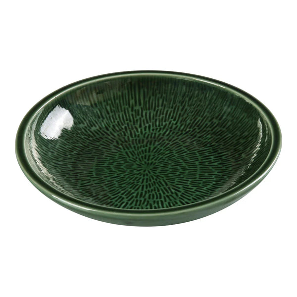 Yanco GG-610 Green Gem 10" Round Salad Bowl in Green Porcelain, 30oz - Pack of 12