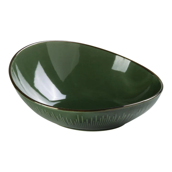 Yanco GG-707 Green Gem 7.5" Round Sheer Bowl in Green Porcelain, 16oz - Pack of 12